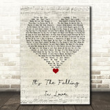 Michael Jackson It's The Falling In Love Script Heart Song Lyric Quote Music Print