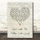 Miguel Girl With The Tattoo Enter.Lewd Script Heart Song Lyric Quote Music Print