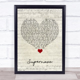 Mr Hudson Supernova Script Heart Song Lyric Quote Music Print