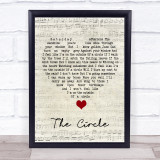 Ocean Colour Scene The Circle Script Heart Song Lyric Quote Music Print