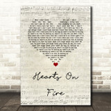 Passenger Hearts On Fire Script Heart Song Lyric Quote Music Print
