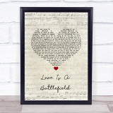 Pat Benatar Love Is A Battlefield Script Heart Song Lyric Quote Music Print