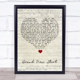 Paul Weller Brand New Start Script Heart Song Lyric Quote Music Print