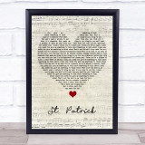 PVRIS St Patrick Script Heart Song Lyric Quote Music Print