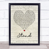 Rascal Flatts Stand Script Heart Song Lyric Quote Music Print