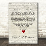 Richard Marx Now And Forever Script Heart Song Lyric Quote Music Print