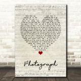 Ringo Starr Photograph Script Heart Song Lyric Quote Music Print