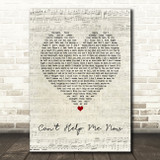 Rob Thomas Can't Help Me Now Script Heart Song Lyric Quote Music Print