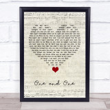 Robert Miles One and One Script Heart Song Lyric Quote Music Print