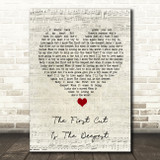 Rod Stewart The First Cut Is The Deepest Script Heart Song Lyric Quote Music Print