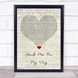Rusted Root Send Me On My Way Script Heart Song Lyric Quote Music Print