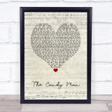 Sammy Davis Jr. The Candy Man Script Heart Song Lyric Quote Music Print