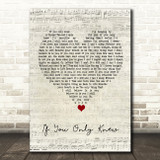 Shinedown If You Only Knew Script Heart Song Lyric Quote Music Print