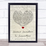 Simple Minds Someone Somewhere In Summertime Script Heart Song Lyric Quote Music Print