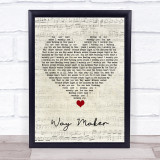 Sinach Way Maker Script Heart Song Lyric Quote Music Print