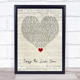 Stacie Orrico Easy to Luv You Script Heart Song Lyric Quote Music Print