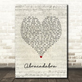 Steve miller Band Abracadabra Script Heart Song Lyric Quote Music Print