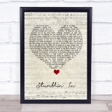 Suzi Quatro Stumblin' In Script Heart Song Lyric Quote Music Print