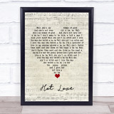 T Rex Hot Love Script Heart Song Lyric Quote Music Print