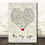 Talk Talk It's My Life Script Heart Song Lyric Quote Music Print