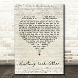 The Carpenters Hurting Each Other Script Heart Song Lyric Quote Music Print