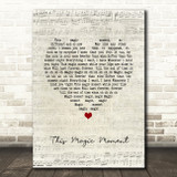 The Drifters This Magic Moment Script Heart Song Lyric Quote Music Print