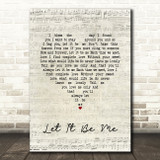 The Everly Brothers Let It Be Me Script Heart Song Lyric Quote Music Print