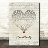 The Knife Heartbeats Script Heart Song Lyric Quote Music Print