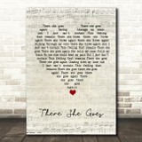 The La's There She Goes Script Heart Song Lyric Quote Music Print