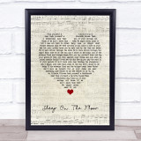 The Lumineers Sleep On The Floor Script Heart Song Lyric Quote Music Print