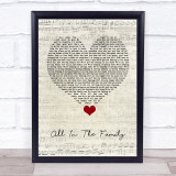 The Revivalists All In The Family Script Heart Song Lyric Quote Music Print
