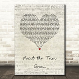 The Script Paint the Town Green Script Heart Song Lyric Quote Music Print