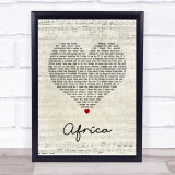 Toto Africa Script Heart Song Lyric Quote Music Print