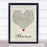 Twenty One Pilots Chlorine Script Heart Song Lyric Quote Music Print
