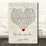 Van Morrison Too-Ra-Loo-Ra-Loo-Ral Script Heart Song Lyric Quote Music Print