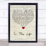 Westlife In This Life Script Heart Song Lyric Quote Music Print