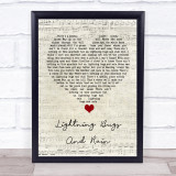 Whiskey Myers Lightning Bugs And Rain Script Heart Song Lyric Quote Music Print