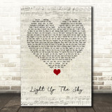 Yellowcard Light Up The Sky Script Heart Song Lyric Quote Music Print