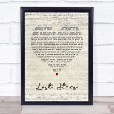 Adam Levine Lost Stars Script Heart Song Lyric Quote Print