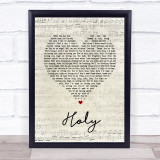 Florida Georgia Line Holy Script Heart Song Lyric Quote Print