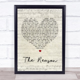 Hoobastank The Reason Script Heart Song Lyric Quote Print