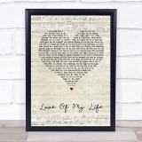 Jim Brickman Love Of My Life Script Heart Song Lyric Quote Print