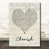 Kool & The Gang Cherish Script Heart Song Lyric Quote Print