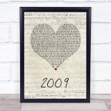 Mac Miller 2009 Script Heart Song Lyric Quote Print