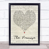 Sturgill Simpson The Promise Script Heart Song Lyric Quote Print