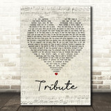 Tenacious D Tribute Script Heart Song Lyric Quote Print