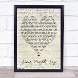 Some Might Say Oasis Script Heart Quote Song Lyric Print