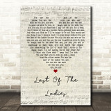 The Courteeners Last Of The Ladies Script Heart Song Lyric Quote Print