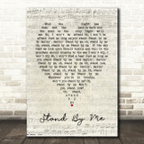 Stand By Me Ben E King Script Heart Quote Song Lyric Print
