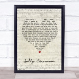 The Stone Roses Sally Cinnamon Script Heart Song Lyric Quote Print